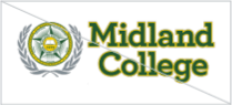 Improper Usage of Midland College Logo because different logo elements have been combined, in this case the seal has replaced the MC identity element. 