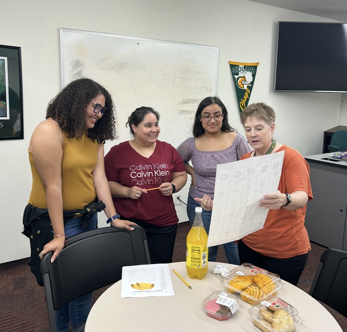 Midland College Spanish Club students with teacher