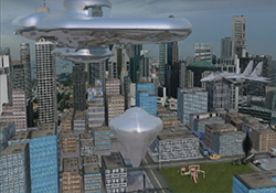 'Alien Invasion' image from project by Computer Graphics student
