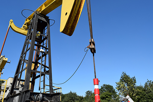 A 'pumpjack' - a familiar peiece of West Texas energy technology