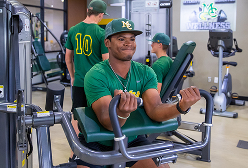 Students exercising/conditioning in the MC Fitness Center