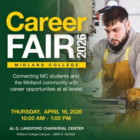 scareer fair poster featuring a young Hispanic male working in an automotive shop setting