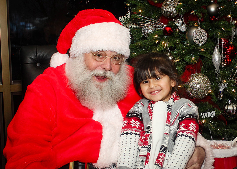sSanta with little girl