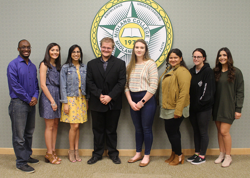 sLegacy Scholarship Essay Contest Winners: (left to right) Gabriel Dudley, Savannah Perales, Crystal Rodriguez, Quinn Thompson, Addyson Claire McPherson, Fabby Torres, Bailee Vessels and Hayley Jones.