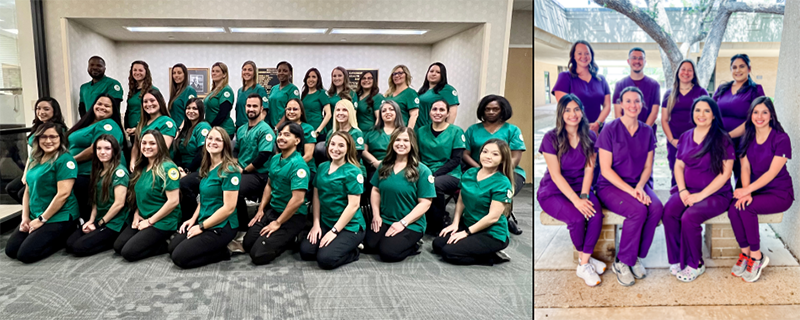 sAssociate Degree Nursing Class of 2022 (left side) and Respiratory Care Class of 2022 (right side)