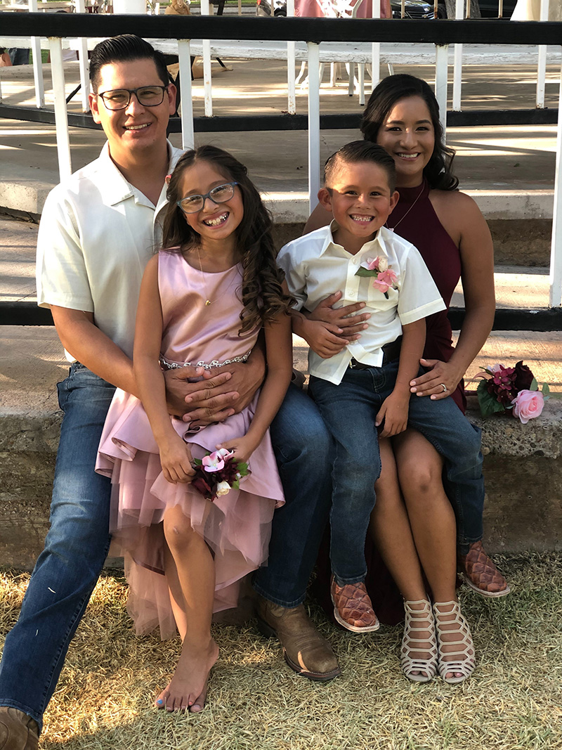 The image to use for this article. Listing image managed through RSS tab. Pictured from left to right Carlos Castillo, his daughter Krista, son Nicholas and wife Kresa