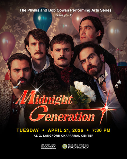 sthe band Midnight Generation poses for their a promotional poster