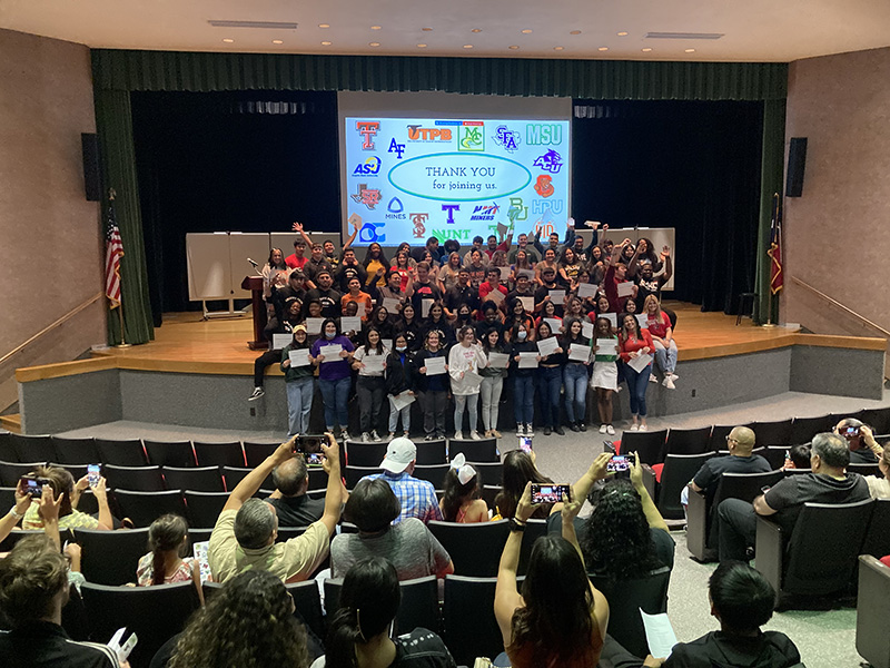 The image to use for this article. Listing image managed through RSS tab. ECHS@MC graduating class at Academic Signing Day