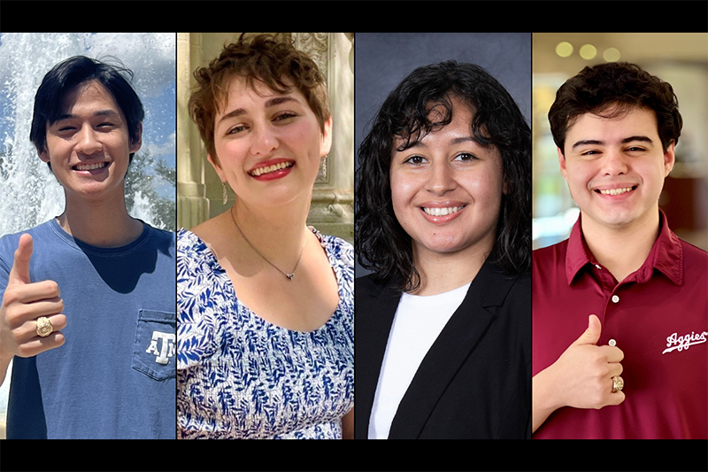 sFrom left to right, Lane Tang, Monica Banschbach, Arianna Vela and Andrew Sanchez