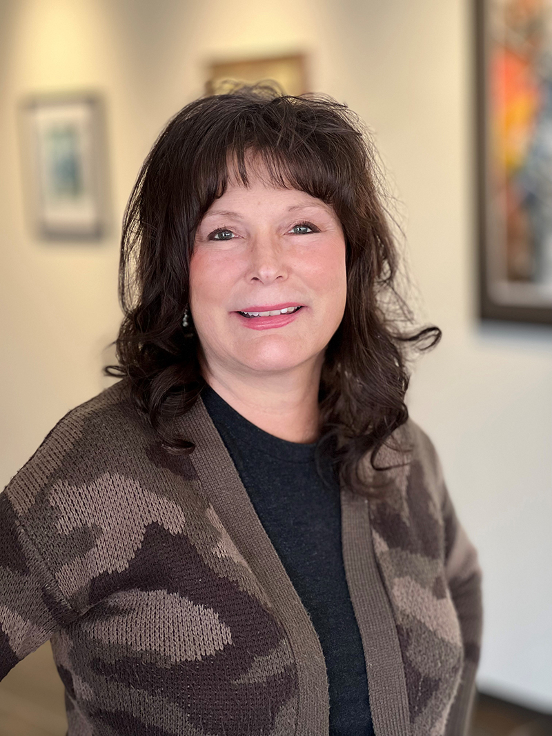 The image to use for this article. Listing image managed through RSS tab. Janice Ford standing in McCormick Gallery in the Allison Fine Arts Building on the MC main campus.