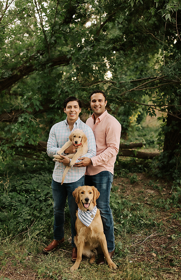 The image to use for this article. Listing image managed through RSS tab. Alex and Alexander Mattey with their Golden Retrievers