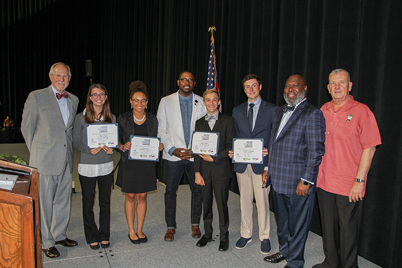 The image to use for this article. Listing image managed through RSS tab. Winners of the Midland Young Leaders Challenge with Dr. Steve Thomas, Mr. Orlando Riddick, Michael Williams and General Tommy Franks.