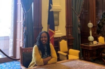 sProvidence Nkurunziza at the Texas State Capitol building
