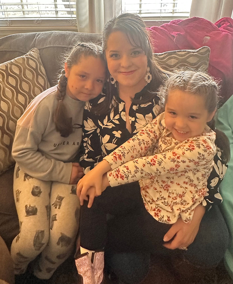 The image to use for this article. Listing image managed through RSS tab. Maria Quintana with her two daughters Jazlynne (left) and Evangelyne (right)