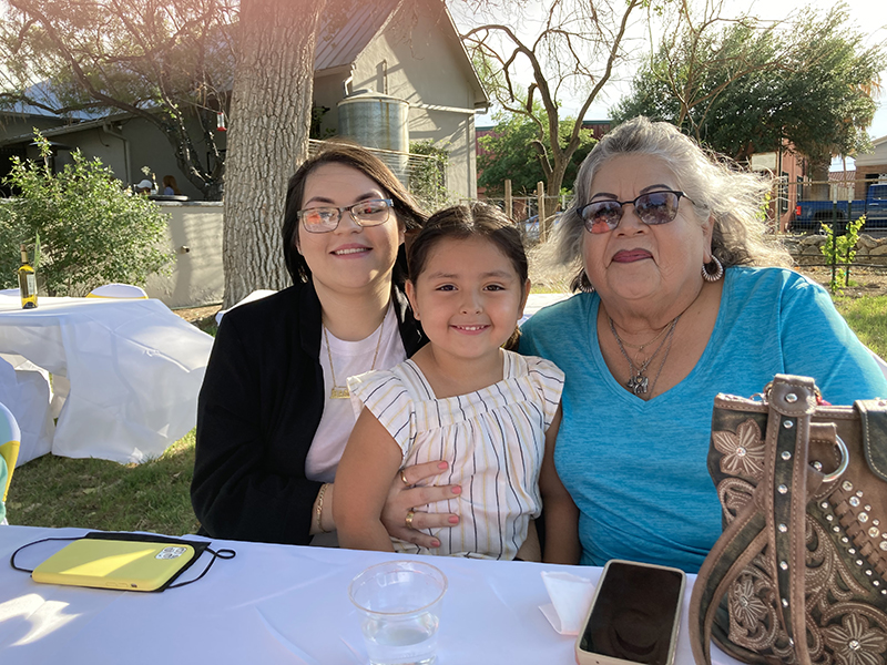 The image to use for this article. Listing image managed through RSS tab. Ashleigh Ramirez with her niece and grandmother.