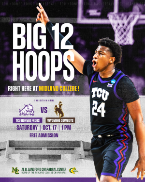 stcu men's basketball player celebrates on a flyer for the event