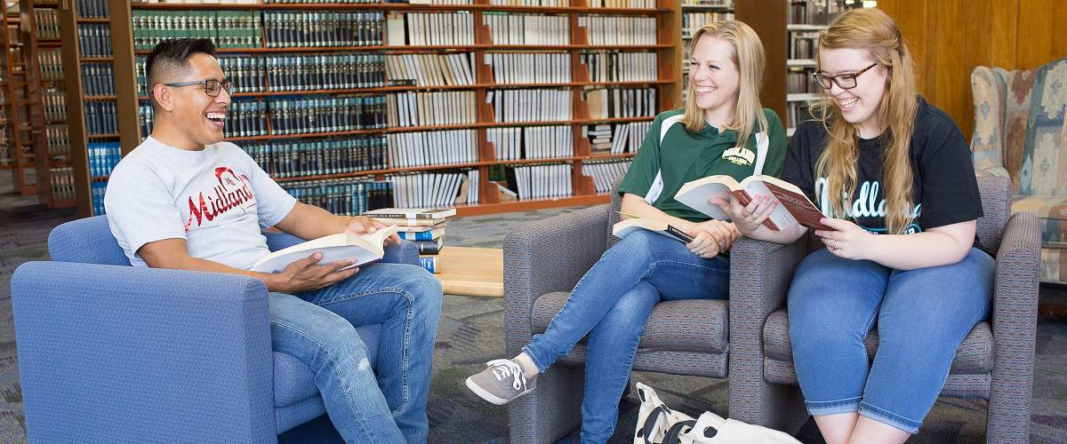 Students in the Learning Resource Center