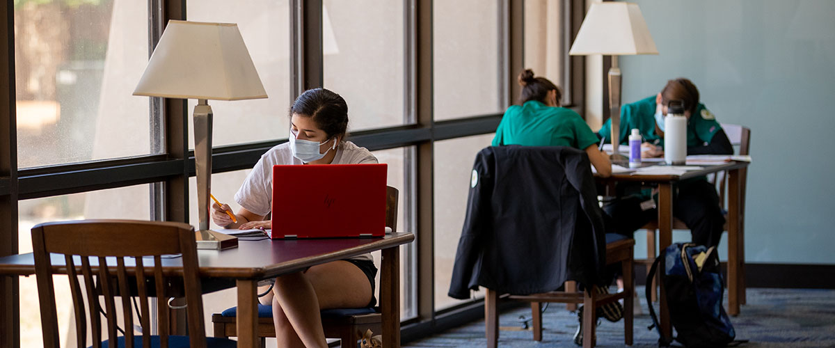 Students in the Learning Resource Center