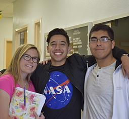 Students gathering in the hallway after testing